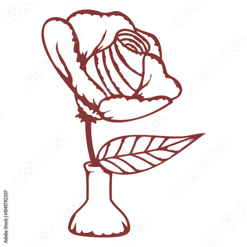 Valentine Rose Flower Cartoon Comic Design Happy Small Pretty Leaf Beautiful Green Plant Blooming Nature Lover Flowers Gardening Gardeners Thumb Garden Hobby Blooms Blossoms Gardener Leisure Summer