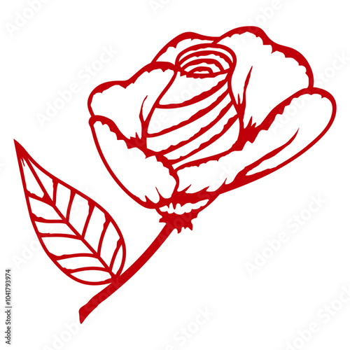 Valentine Rose Flower Cartoon Comic Design Happy Small Pretty Leaf Beautiful Green Plant Blooming Nature Lover Flowers Gardening Gardeners Thumb Garden Hobby Blooms Blossoms Gardener Leisure Summer