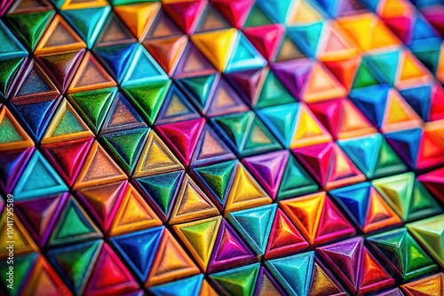 Geometric Triangle Pattern Tilt-Shift Photography