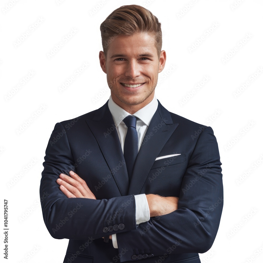 Happy elegant middle aged professional business man financial executive manager isolated on white background Happy elegant middle aged professional business man financial executive manager isolated on white background