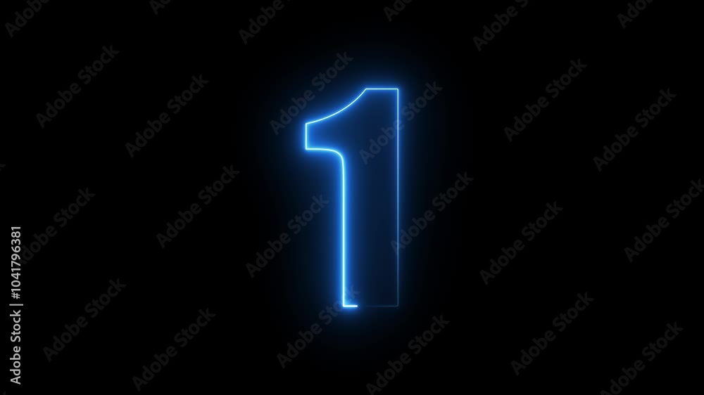 Glowing neon animated number 1. 1 - one hot burning number on black background ,cyan color looping trendy glowing neon numeric number 1. Educational mathematics concept with neon letter Glowing neon animated number 1. 1 - one hot burning number on black background ,cyan color looping trendy glowing neon numeric number 1. Educational mathematics concept with neon letter
