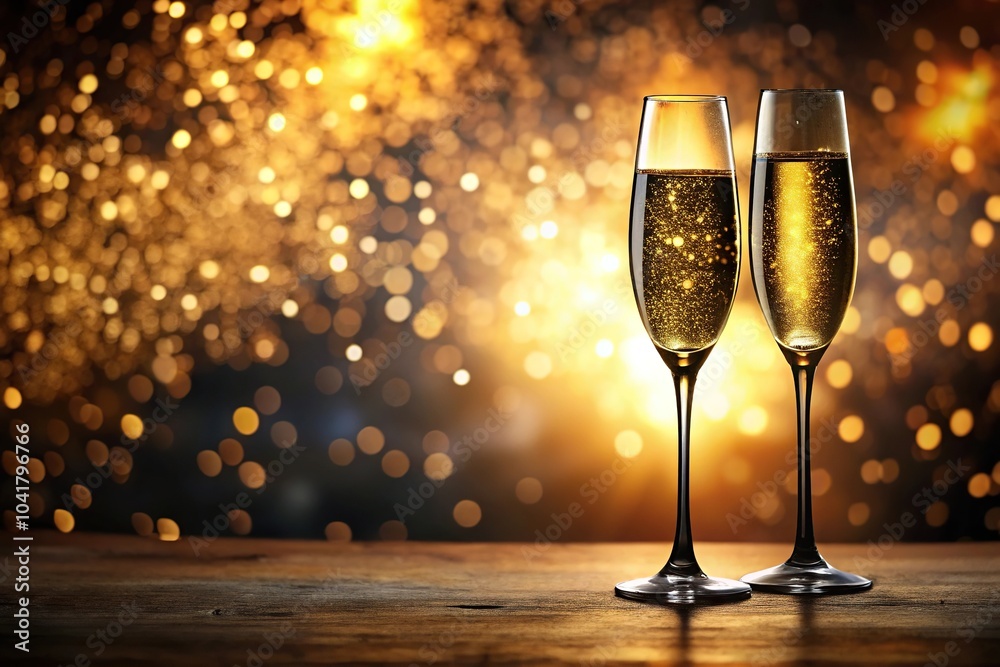 Bubbly glassware for celebration and toasting silhouette Bubbly glassware for celebration and toasting silhouette