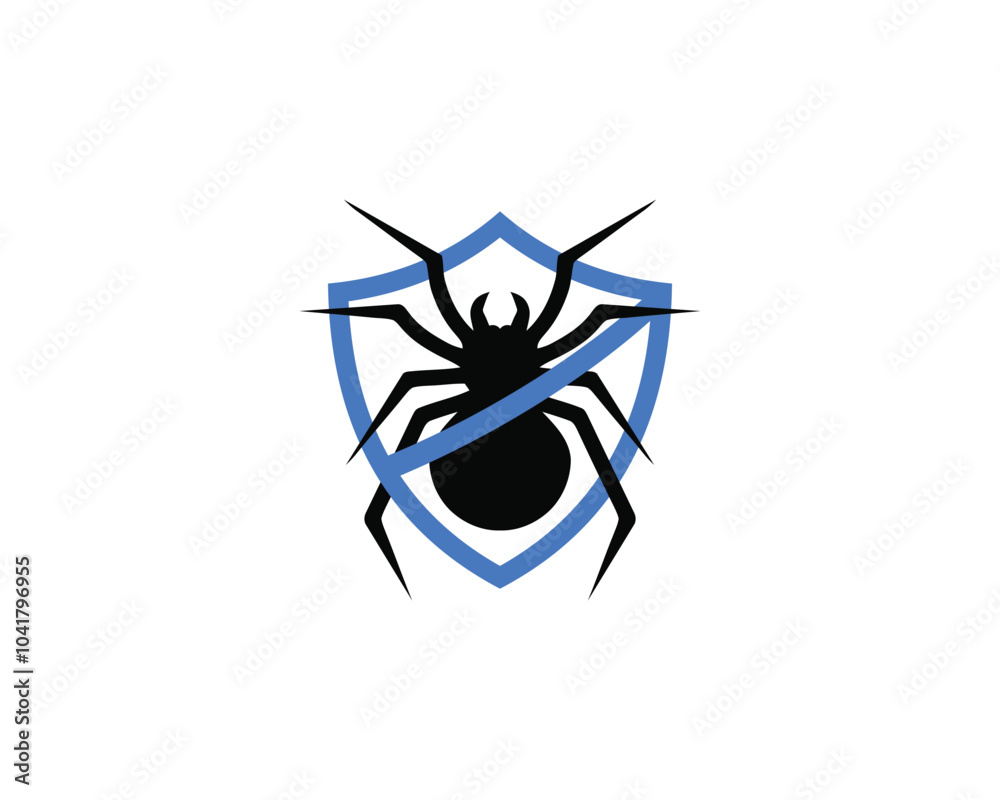 vector attack logo in a blue and black shield.eps vector attack logo in a blue and black shield.eps