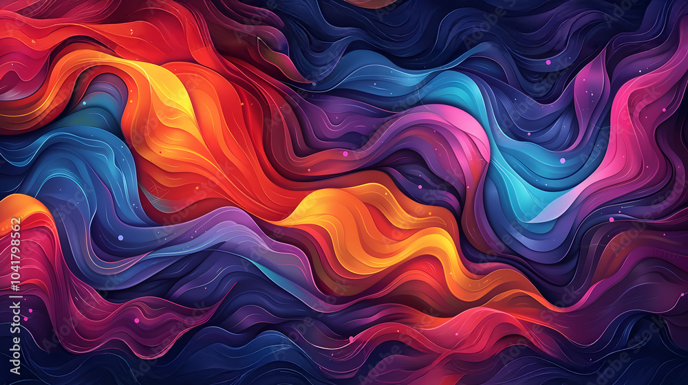 Abstract Wave Patterns with Bold, Dynamic Designs and Vibrant Colors - Artistic Fluid Art Abstract Wave Patterns with Bold, Dynamic Designs and Vibrant Colors - Artistic Fluid Art