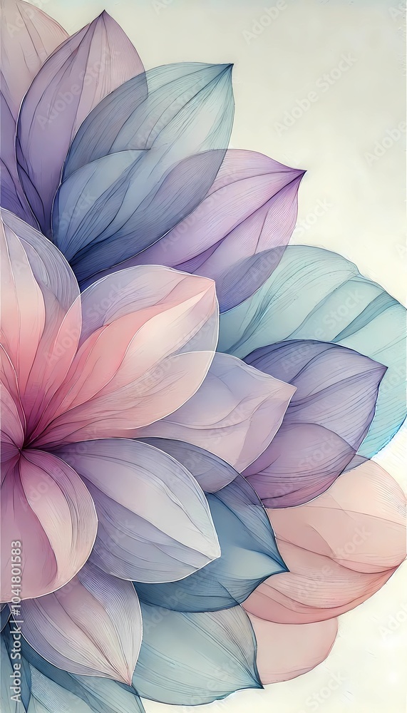 custom made wallpaper toronto digitalPastel Petals Abstract