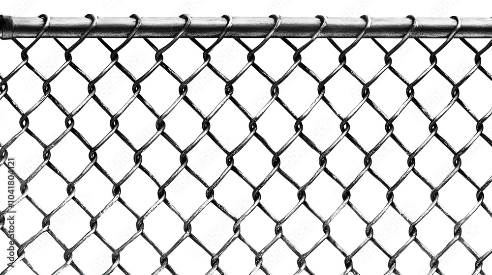 Chainlink fence with barbed wire pattern in a seamless design for security and protection Chainlink fence with barbed wire pattern in a seamless design for security and protection