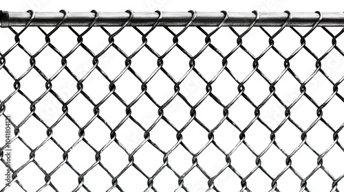 Chainlink fence with barbed wire pattern in a seamless design for security and protection