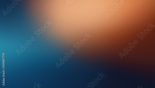 abstract background, Copper and Sapphire gradient background with light leak and grainy texture, 