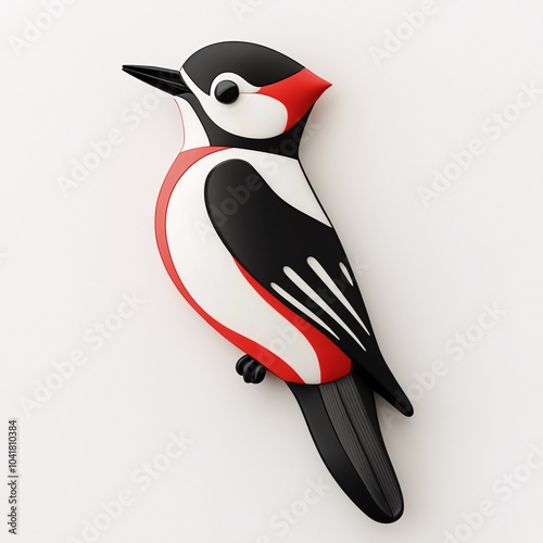 Stylized Woodpecker Icon photo