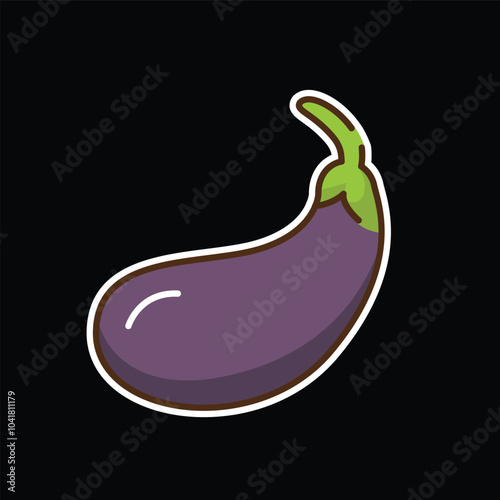 eggplant colored icon vector design good for web or mobile app