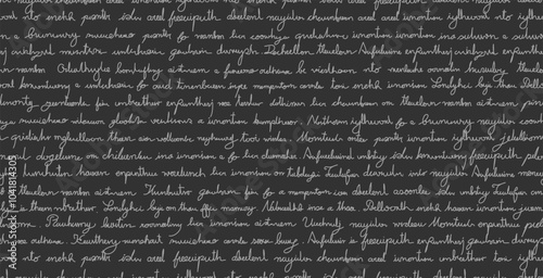 Seamless unreadable English letters on a black background.