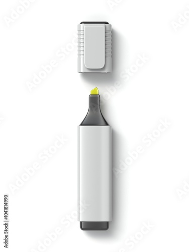Obraz na płótnie Blue highlighter pen Mock up 3D w salonie