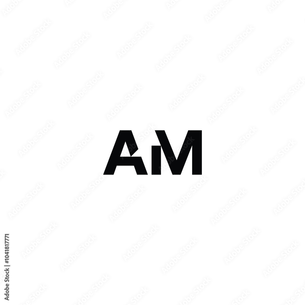 AM monogram logo design letter text name symbol monochrome logotype alphabet character simple logo AM monogram logo design letter text name symbol monochrome logotype alphabet character simple logo
