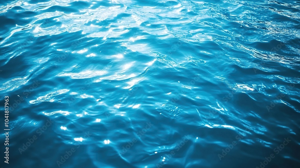Calm Blue Water Surface with Light Reflection Calm Blue Water Surface with Light Reflection