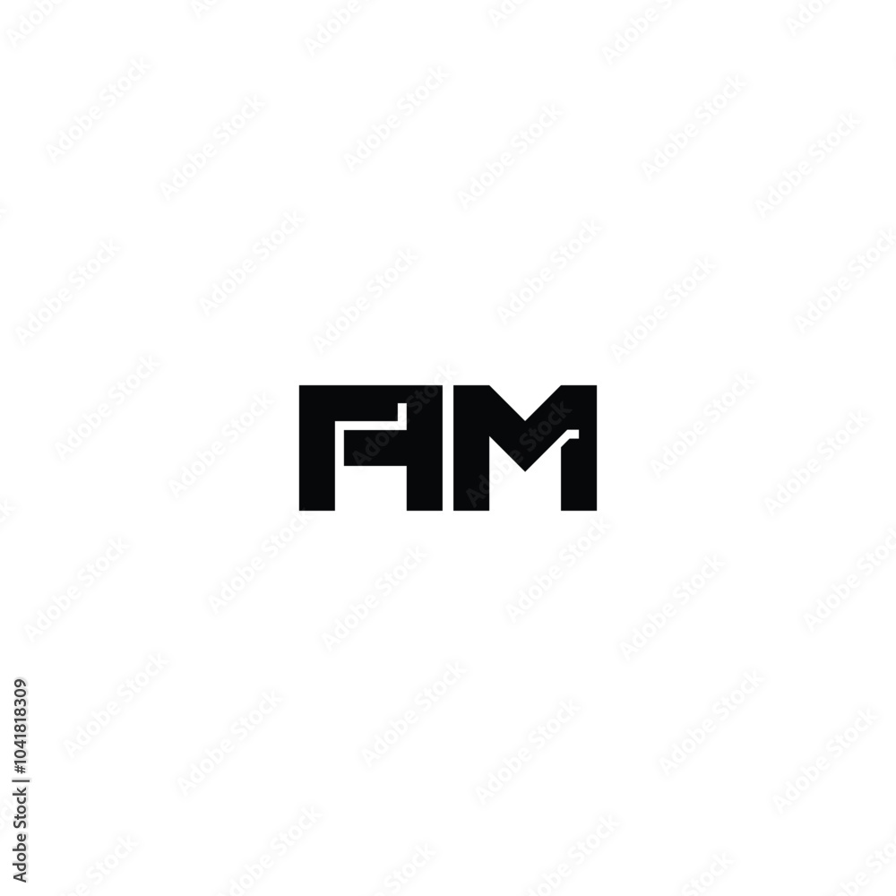 AM monogram logo design letter text name symbol monochrome logotype alphabet character simple logo AM monogram logo design letter text name symbol monochrome logotype alphabet character simple logo