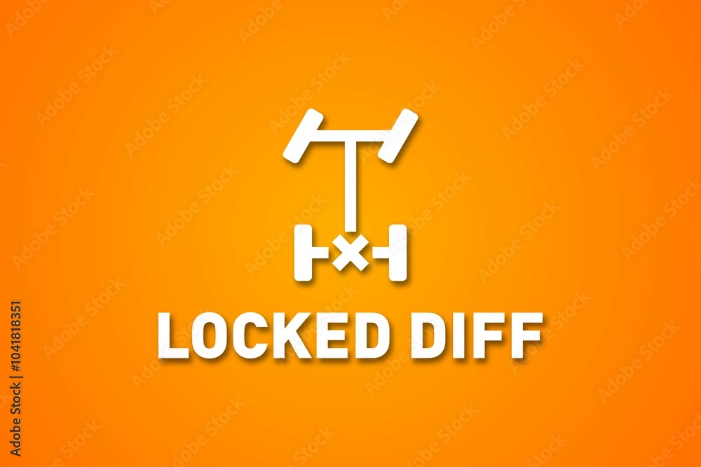 Locked Diff icon and text on a graduated amber background