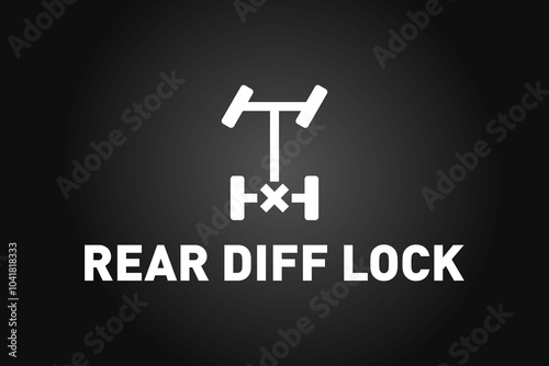 Obraz na płótnie Rear Diff Lock icon and text w salonie