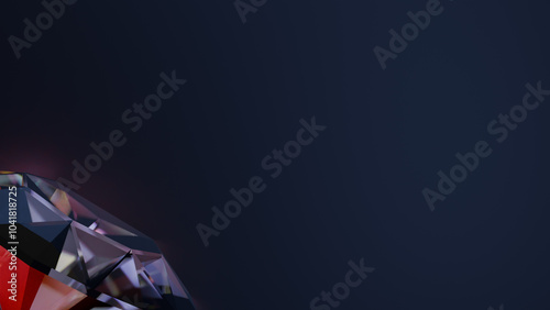 Wallpaper Mural a diamond on a black background with a red border Torontodigital.ca