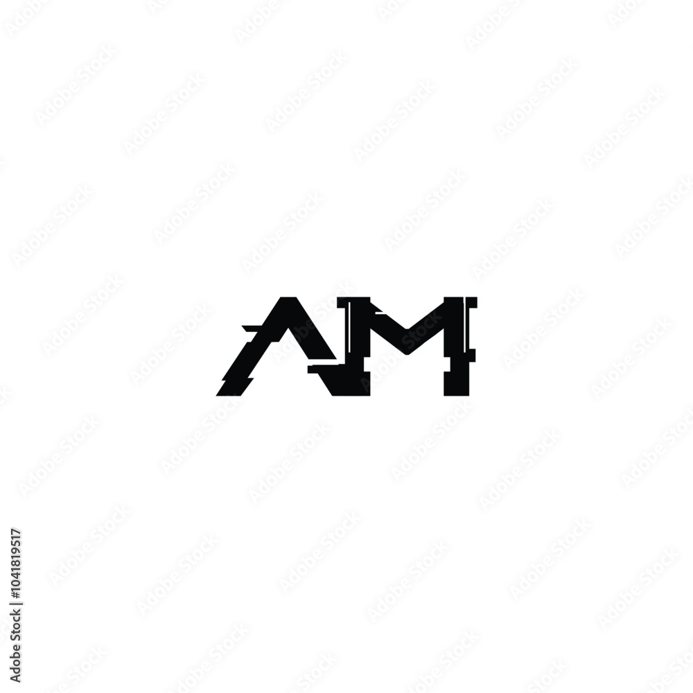 AM monogram logo design letter text name symbol monochrome logotype alphabet character simple logo AM monogram logo design letter text name symbol monochrome logotype alphabet character simple logo