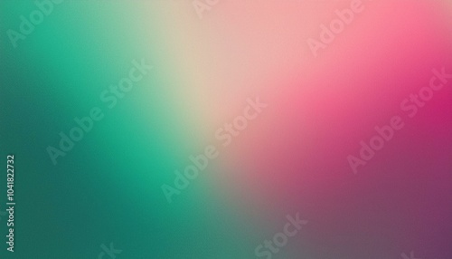 abstract background, Rose and Emerald gradient background with light leak and grainy texture, 