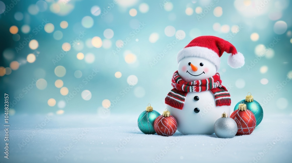 Cute snowman. Winter holiday theme. Cute snowman. Winter holiday theme.