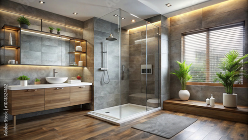 modern bathroom interior with bathroom