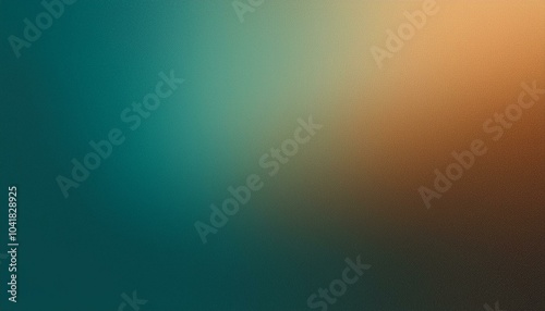 abstract background, Teal and Bronze gradient background with light leak and grainy texture, 