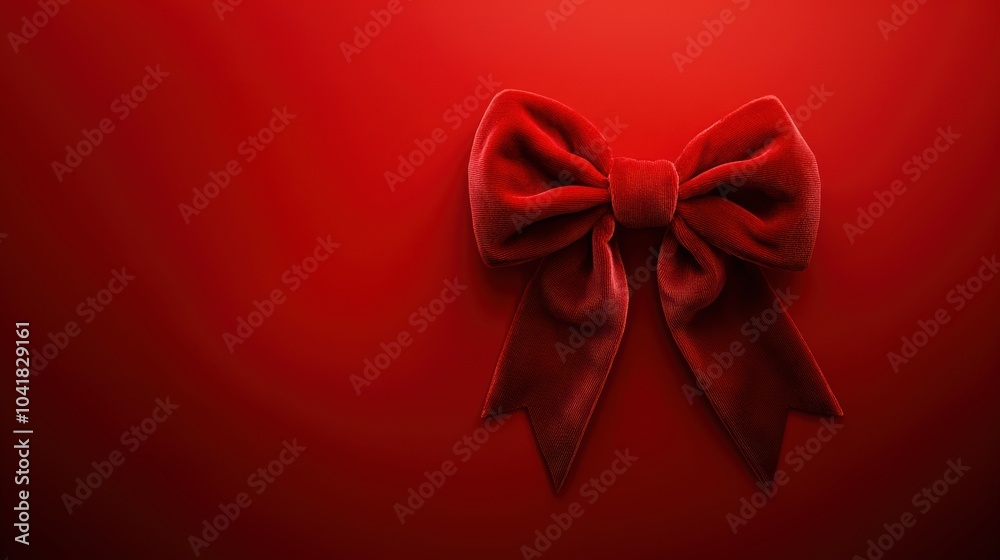 Holiday ribbon bow. Design element for greeting card poster Holiday ribbon bow. Design element for greeting card poster