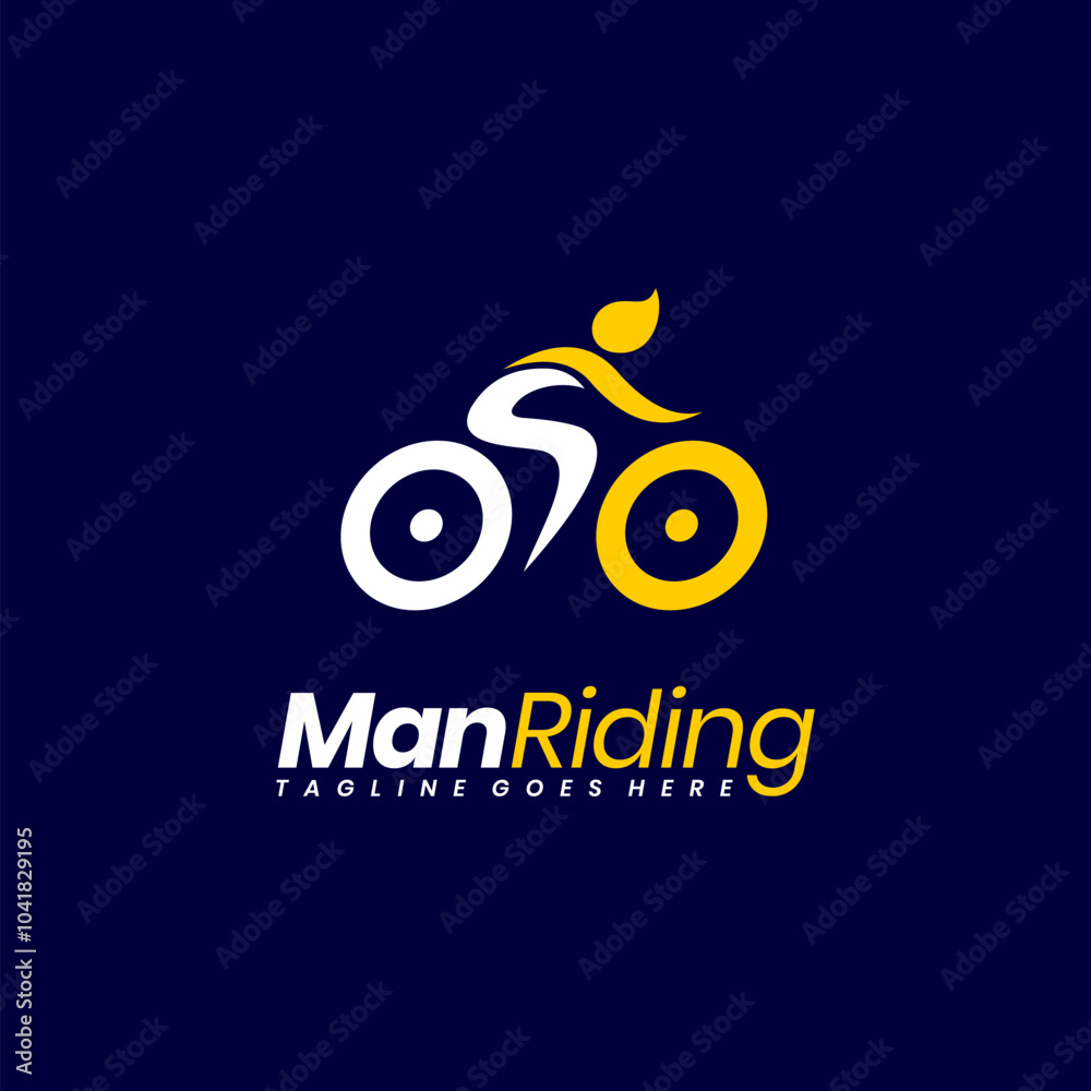 Man riding logo, man cycling logo Man riding logo, man cycling logo