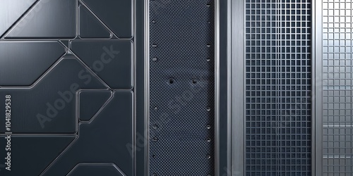 Metallic Geometric Panel Textures