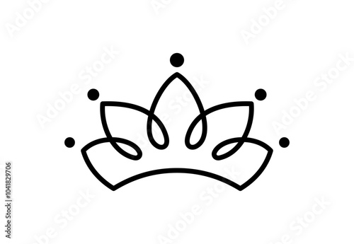 Crown icon vector aesthetics thin line sign logo. Outline Crown Isolated Contour Symbol Illustration for your web and mobile app design logo concept