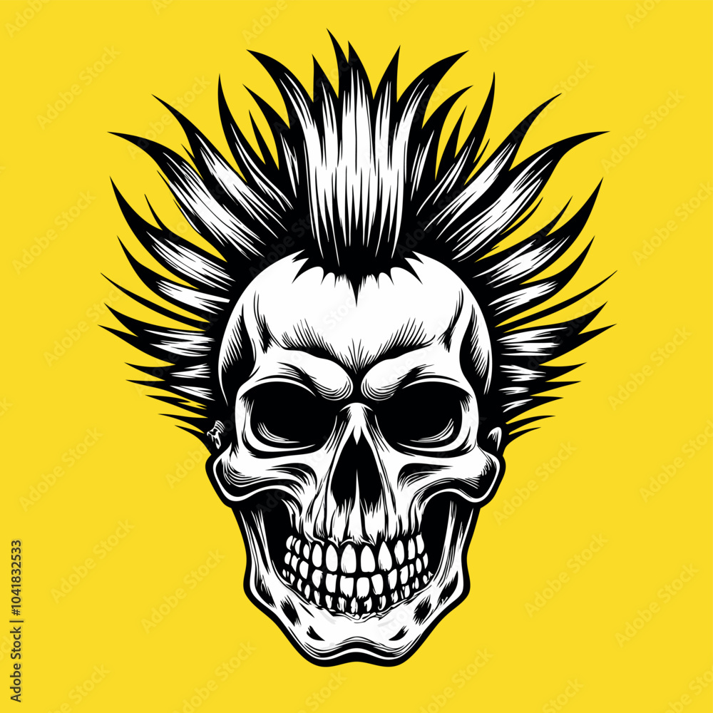 Fototapeta premium teschio punk 02
