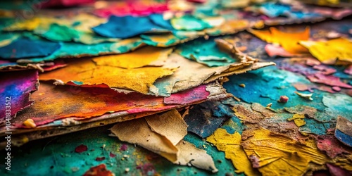 Distressed Colorful Paper Background for Urban Exploration Photography