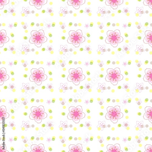 Sakura  flower and pastel leaf