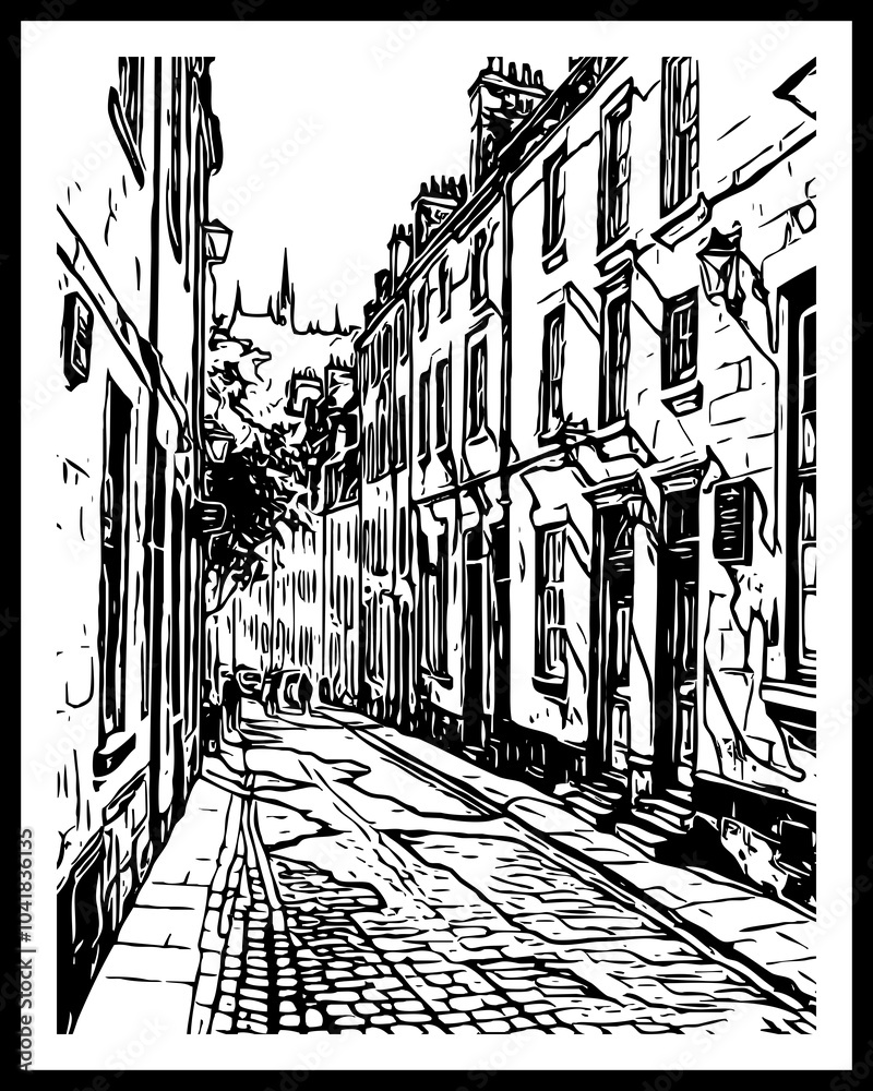 City Architecture. Black and white illustration. Printable pattern for wall decorations. City Architecture. Black and white illustration. Printable pattern for wall decorations.
