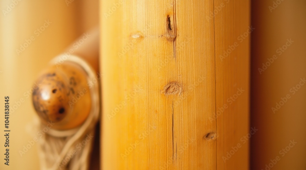 Obraz premium The smooth, polished texture of bamboo is both strong and inviting, with its natural sheen reflecting light beautifully.
