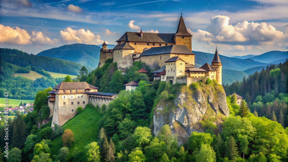 Fototapeta premium castle in the mountains