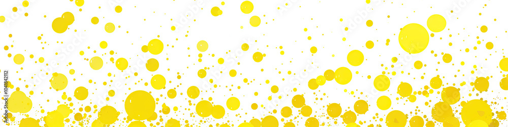 Yellow Dots and Squares - A lively yellow dots and squares pattern on a crisp, white background.