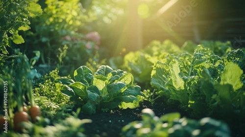 Lush Green Vegetable Garden