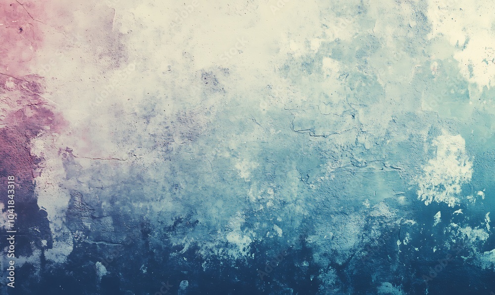 Obraz premium abstract gradient background with paint splatters warm pink to cool blue