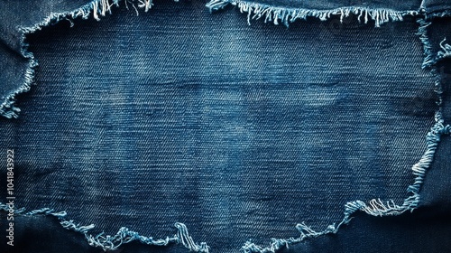 Ripped Denim Texture Background with Space for Text or Design