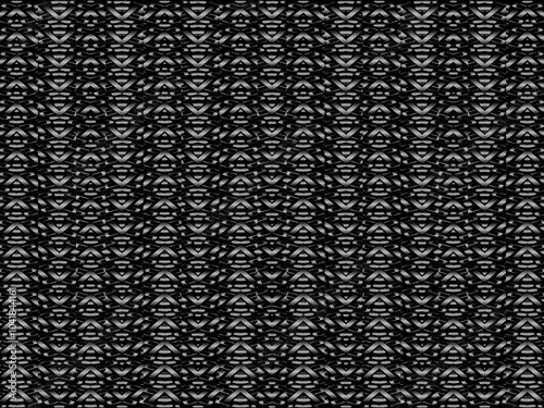 Black metal texture steel background. Luxurious steel ornament. Perforated metal sheet.