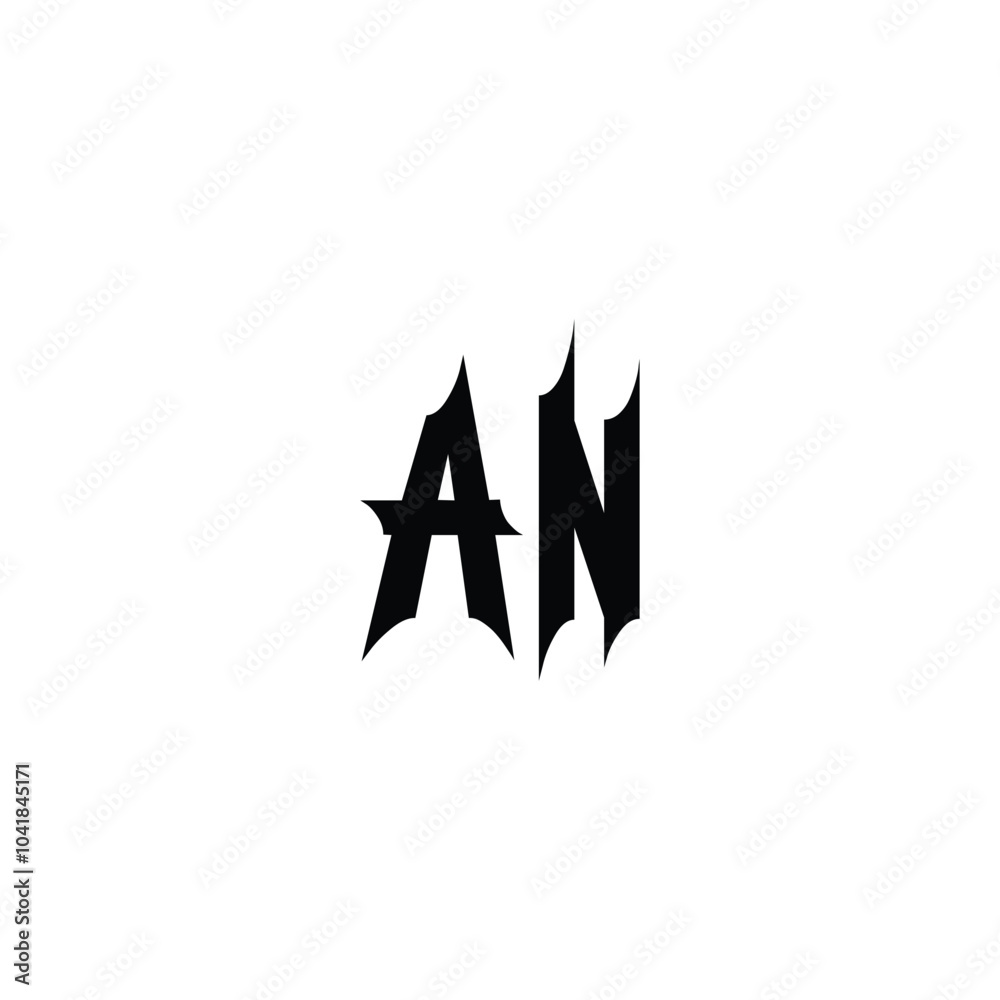 AN monogram logo design letter text name symbol monochrome logotype alphabet character simple logo AN monogram logo design letter text name symbol monochrome logotype alphabet character simple logo