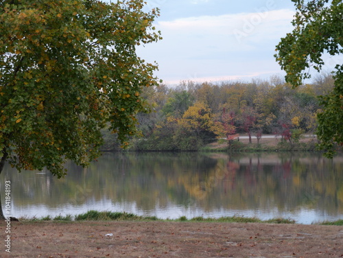 Autumn at Cedar Lake Public Park in Olathe KS photo