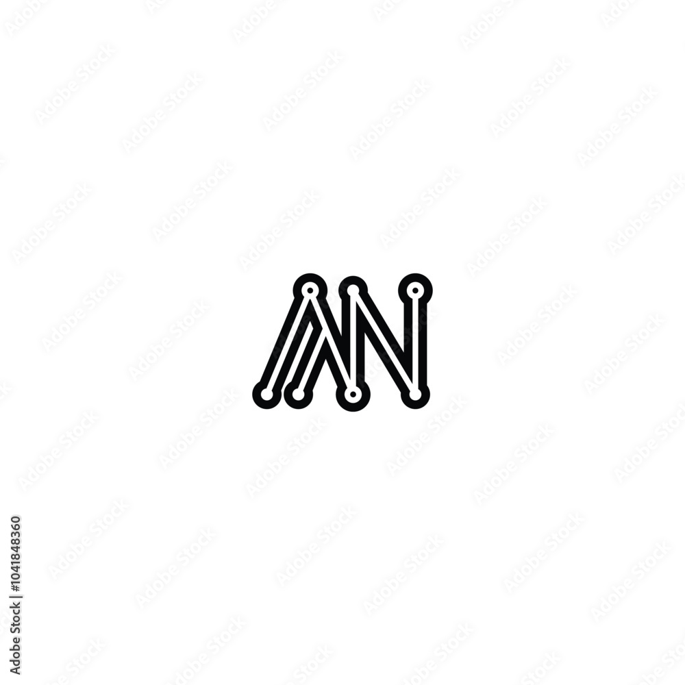 AN monogram logo design letter text name symbol monochrome logotype alphabet character simple logo AN monogram logo design letter text name symbol monochrome logotype alphabet character simple logo