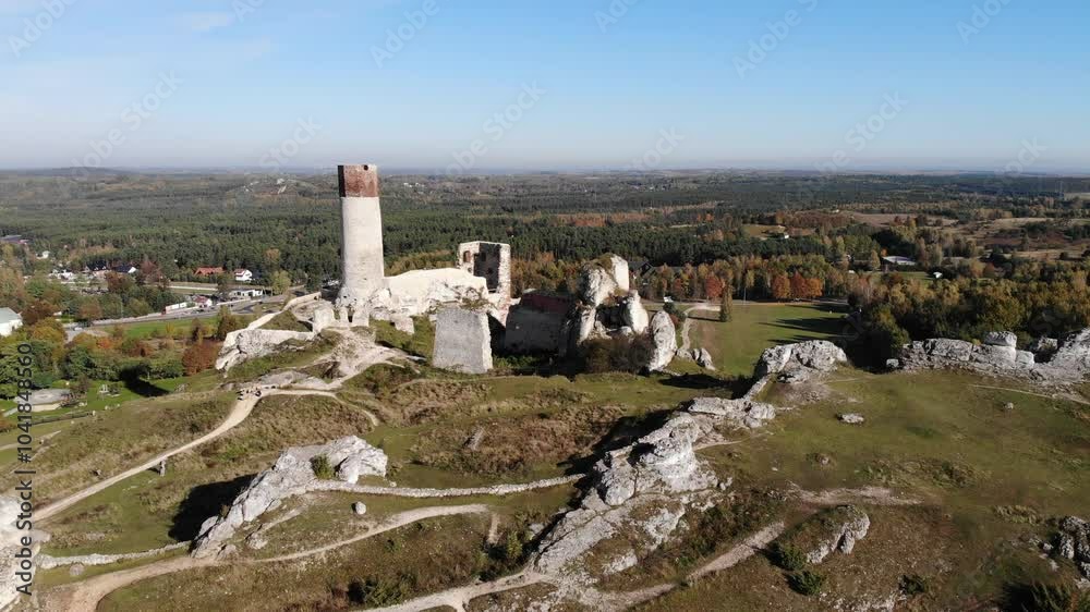 Castle in Olsztyn, Jura krakowsko częstochowska, eagle nest's trail