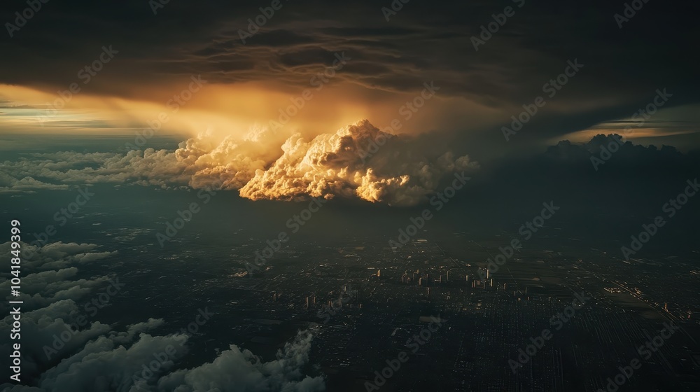 Massive Clouds Casting Shadows Over a Cityscape Massive Clouds Casting Shadows Over a Cityscape