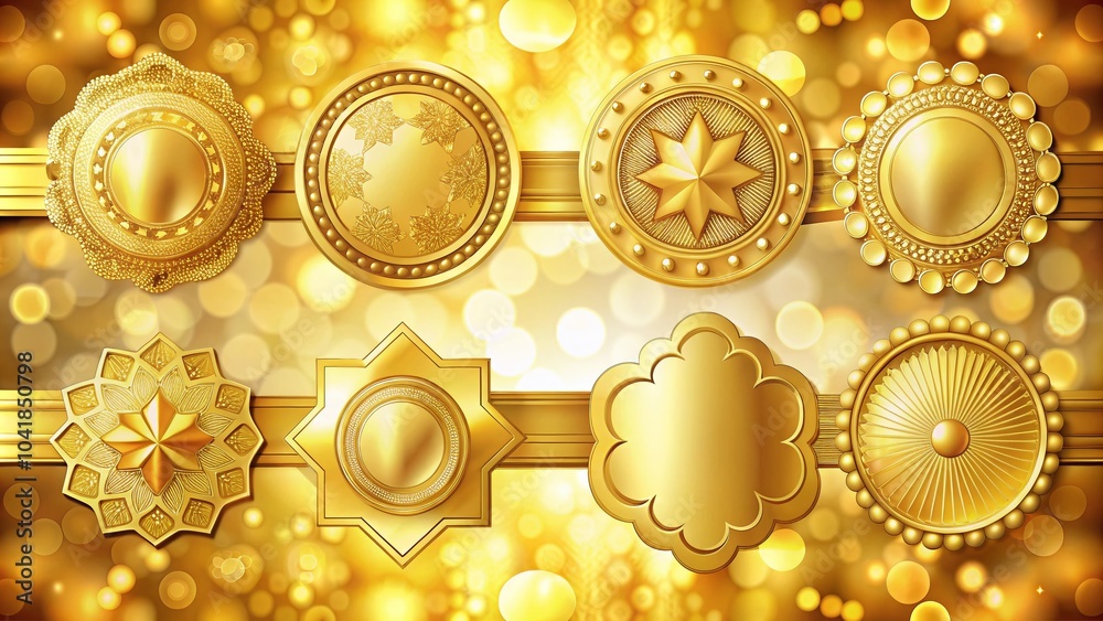 Elegant Golden Labels and Design Elements Set for Premium Branding and Marketing Use Elegant Golden Labels and Design Elements Set for Premium Branding and Marketing Use