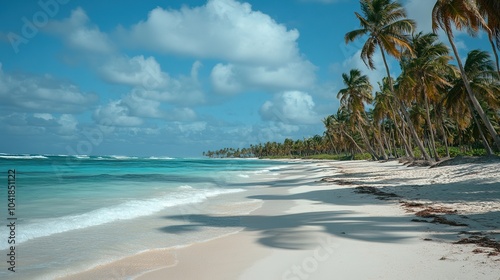 Serenity on Tropical Beach with Clear Blue Water