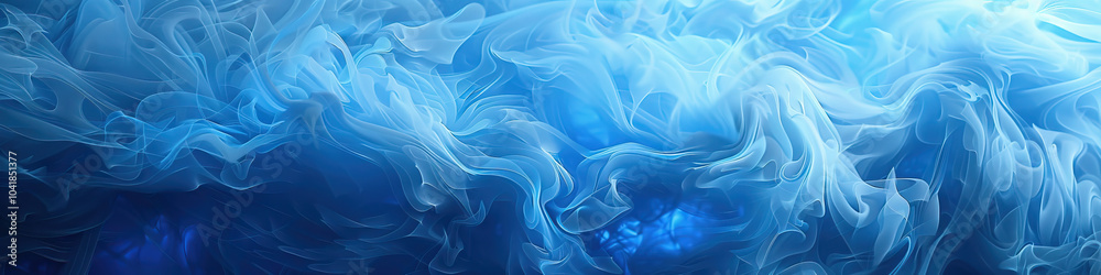 Obraz premium Ethereal Blue: A cloud-like pattern created by smoke or mist.